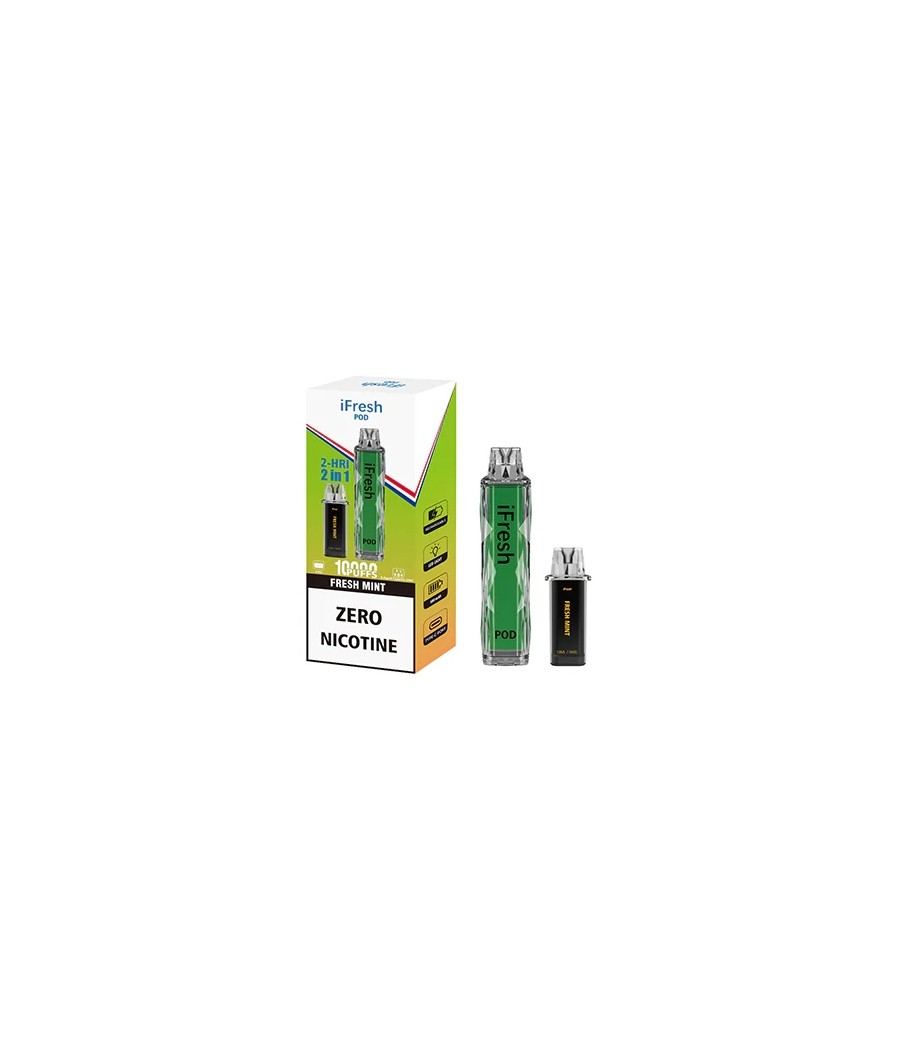 0mg iFresh 10000 Puffs 2in1 Disposable Pod Kit