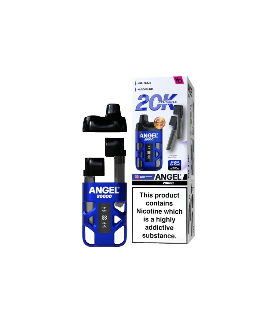 20mg Angel 20000 by Vapes Bars Duel Prefilled Pod Vape Kit 20000 Puffs