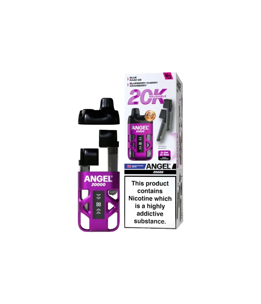 20mg Angel 20000 by Vapes Bars Duel Prefilled Pod Vape Kit 20000 Puffs