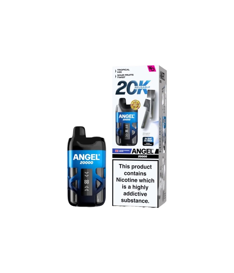 20mg Angel 20000 by Vapes Bars Duel Prefilled Pod Vape Kit 20000 Puffs