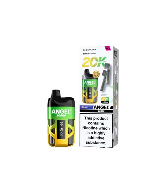 20mg Angel 20000 by Vapes Bars Duel Prefilled Pod Vape Kit 20000 Puffs