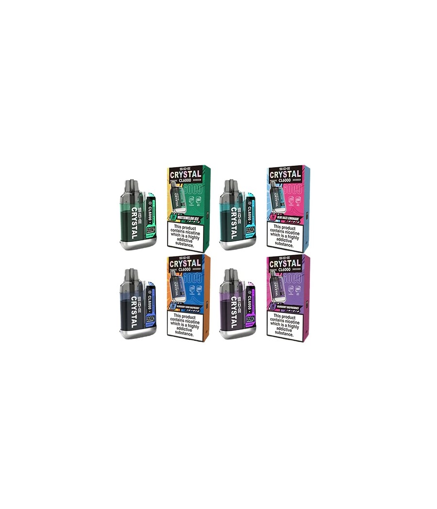 20mg SKE Crystal CL6000 Disposable Rechargeable Vape Kit 6000 Puffs