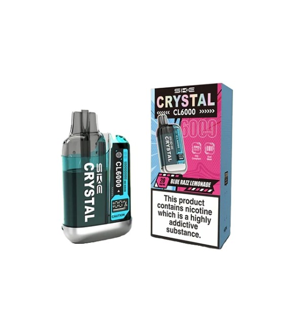 20mg SKE Crystal CL6000 Disposable Rechargeable Vape Kit 6000 Puffs