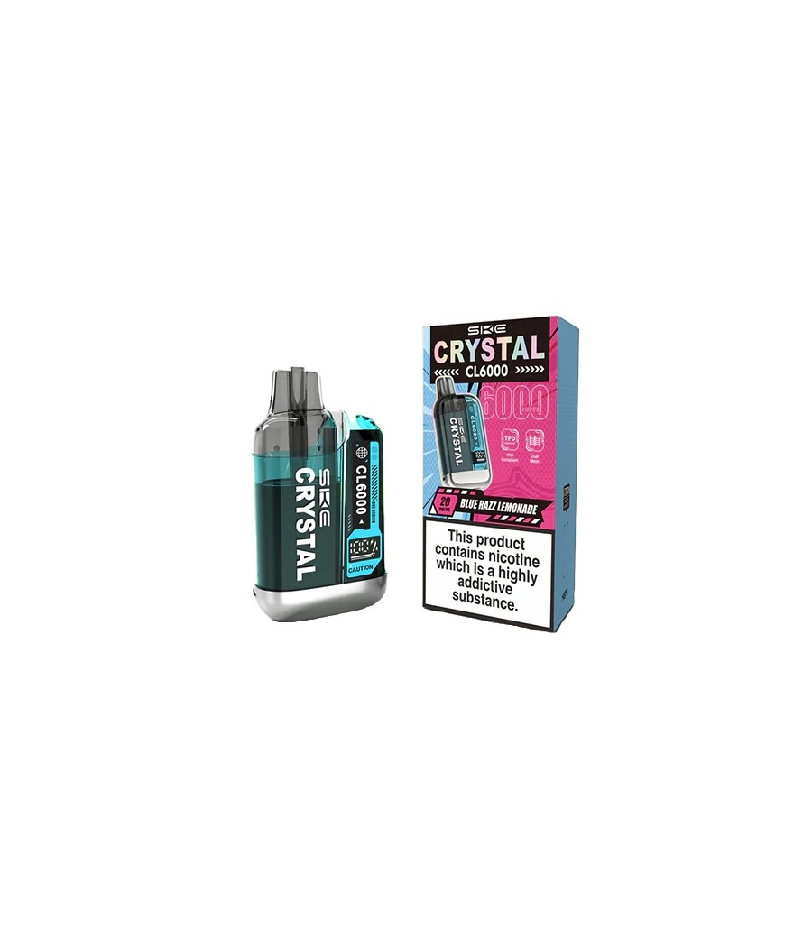 20mg SKE Crystal CL6000 Disposable Rechargeable Vape Kit 6000 Puffs