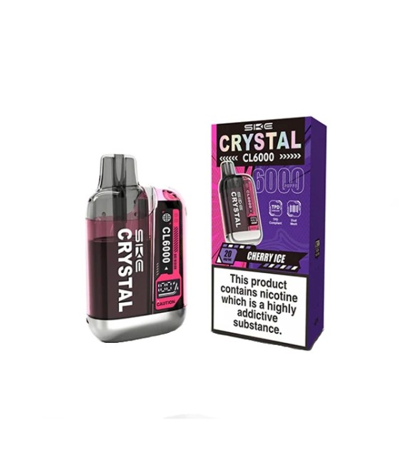 20mg SKE Crystal CL6000 Disposable Rechargeable Vape Kit 6000 Puffs