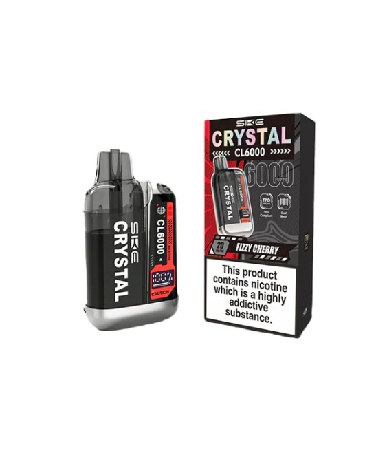 20mg SKE Crystal CL6000 Disposable Rechargeable Vape Kit 6000 Puffs