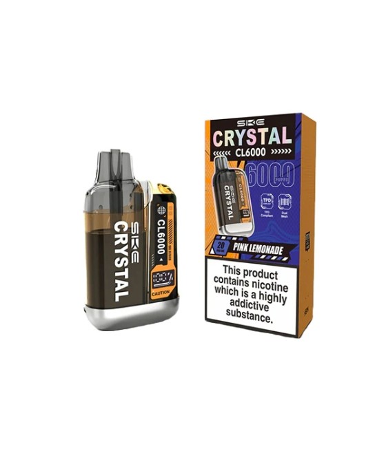 20mg SKE Crystal CL6000 Disposable Rechargeable Vape Kit 6000 Puffs