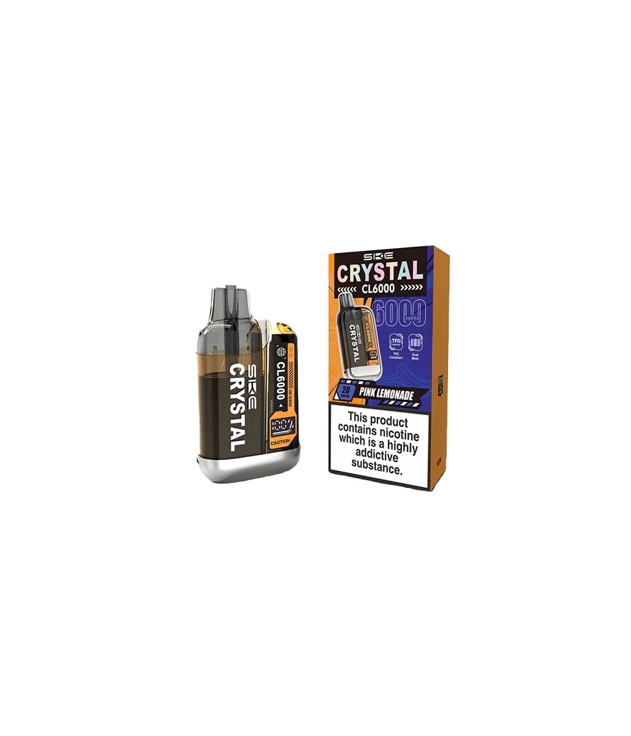 20mg SKE Crystal CL6000 Disposable Rechargeable Vape Kit 6000 Puffs