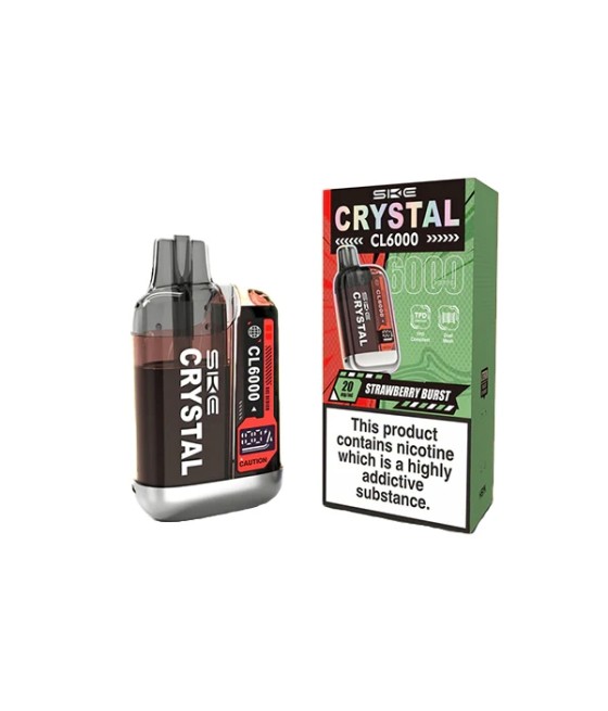 20mg SKE Crystal CL6000 Disposable Rechargeable Vape Kit 6000 Puffs