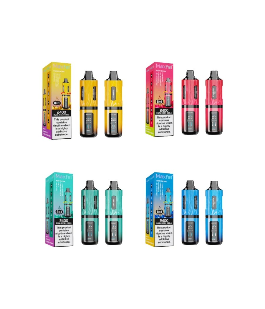 20mg Maxfel Legend Fanady 8 in 1 2400 Puffs Prefilled Pod Vape Kit