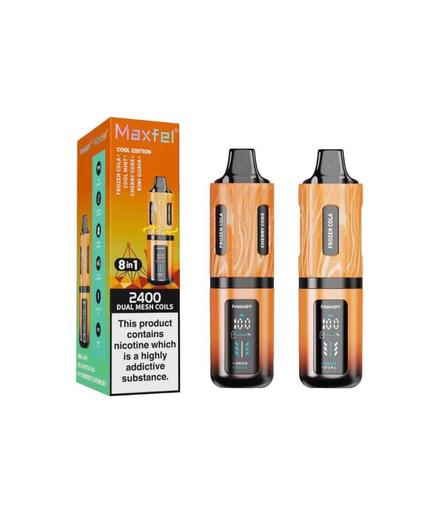 20mg Maxfel Legend Fanady 8 in 1 2400 Puffs Prefilled Pod Vape Kit