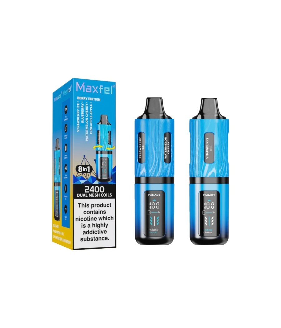 20mg Maxfel Legend Fanady 8 in 1 2400 Puffs Prefilled Pod Vape Kit