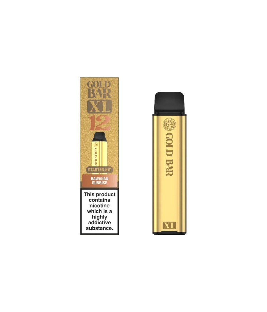 20mg Gold Bar XL Prefilled Pod Vape Kit 10000 Puffs