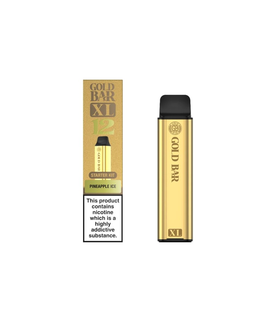 20mg Gold Bar XL Prefilled Pod Vape Kit 10000 Puffs