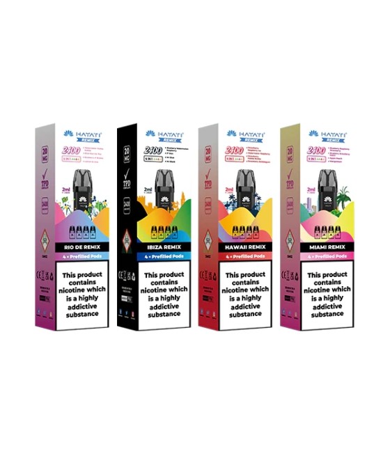 20mg Hayati Remix 2400 Replacement Pods 2400 Puffs