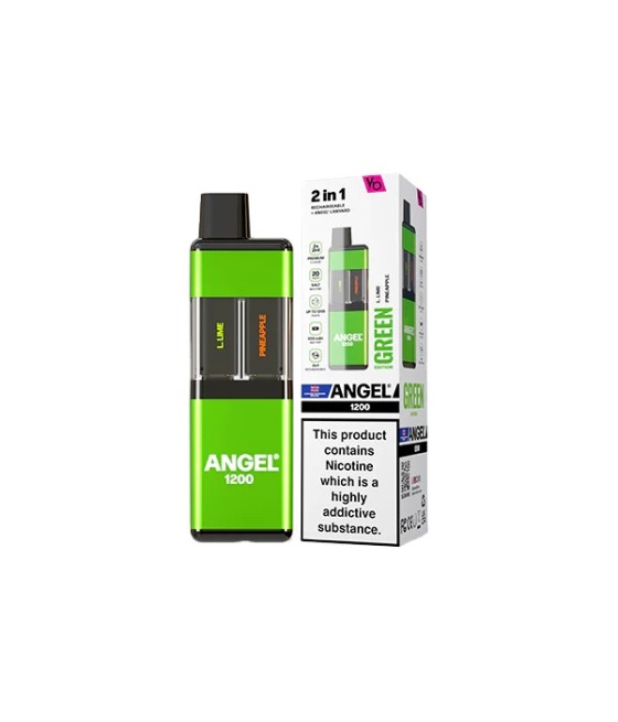20mg Angel 1200 2in1 By Vapes Bar Dual Prefilled Pod Kit 1200 Puffs
