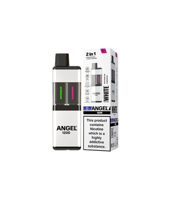 20mg Angel 1200 2in1 By Vapes Bar Dual Prefilled Pod Kit 1200 Puffs