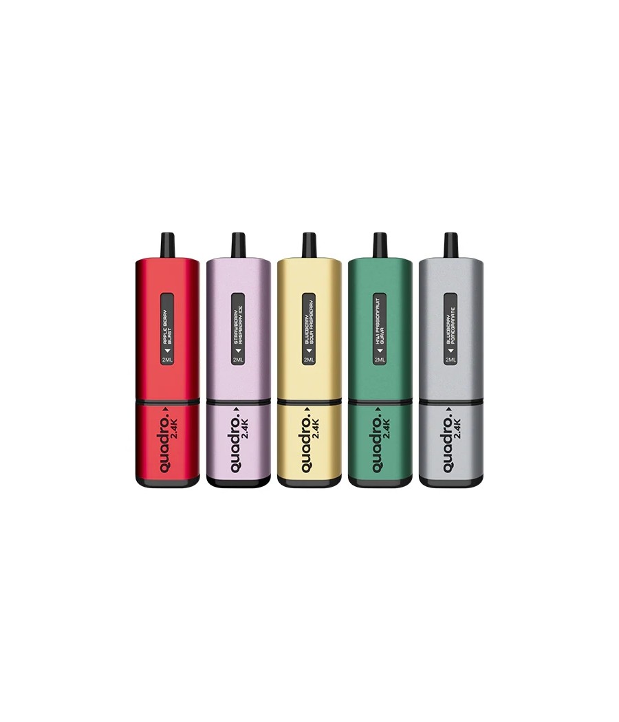 20mg Quadro 2.4K Pod Vape Kit 4 in 1 - 2400 Puffs