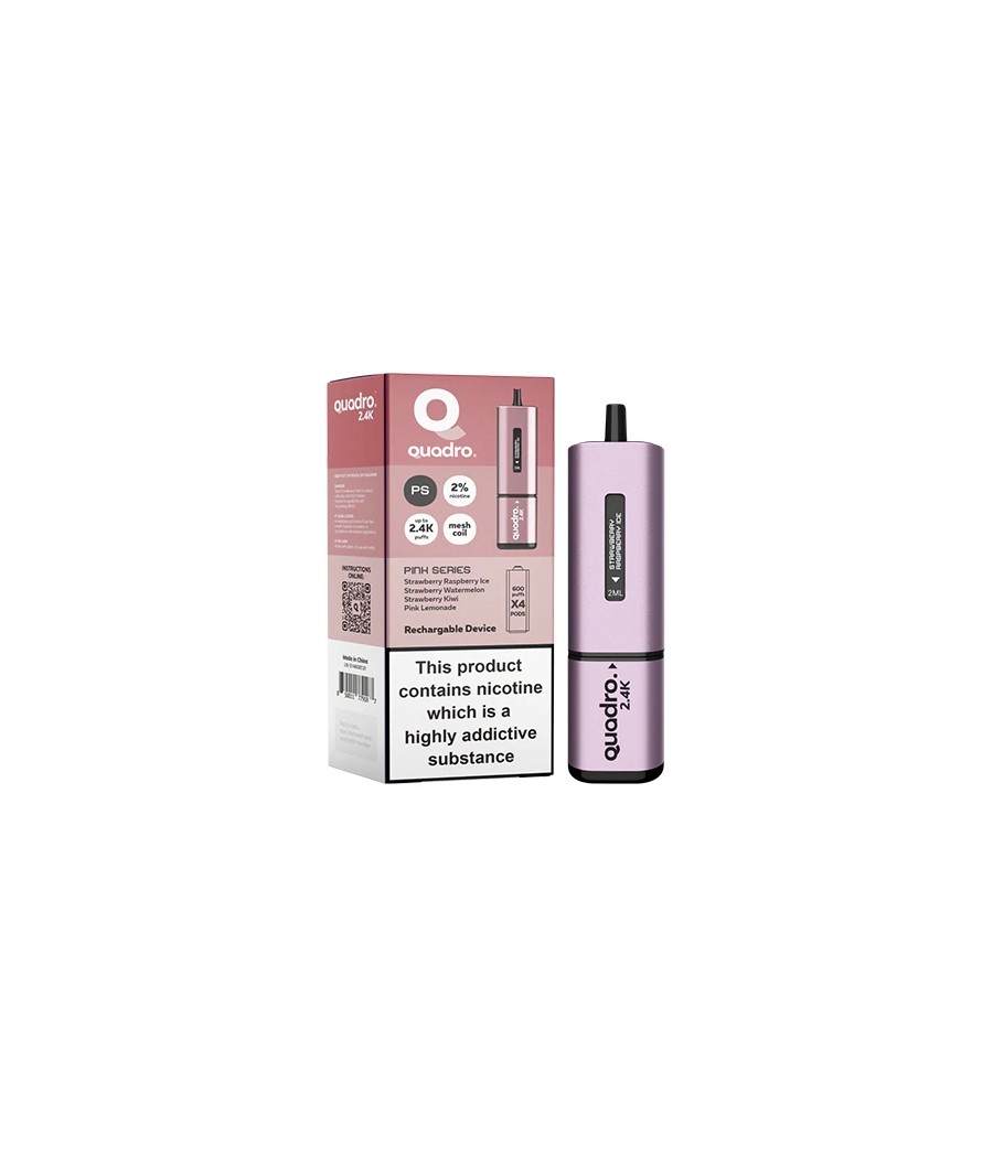 20mg Quadro 2.4K Pod Vape Kit 4 in 1 - 2400 Puffs