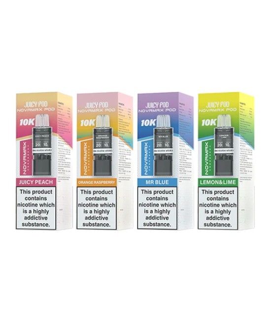 20mg Juicy Pod Novamax Prefilled Pods 10000 Puffs - 1 Pcs