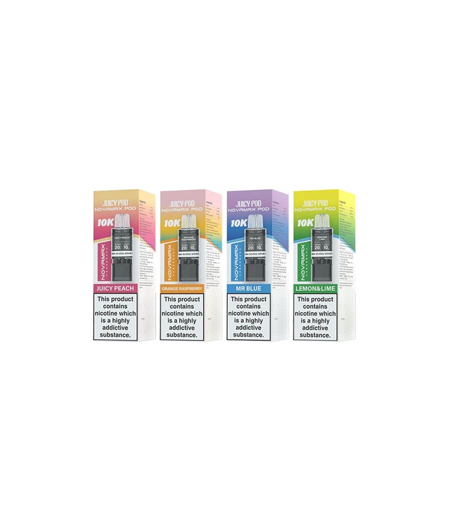 20mg Juicy Pod Novamax Prefilled Pods 10000 Puffs - 1 Pcs