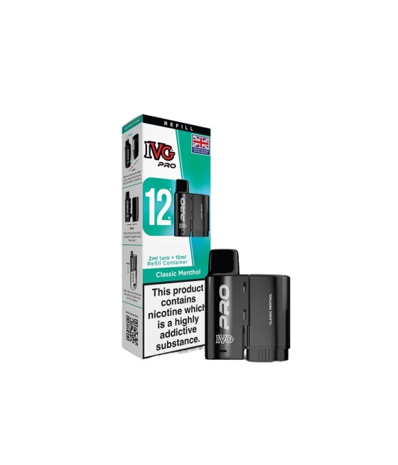 20mg I VG Pro 12 Refill Pod Pack 10000 Puffs