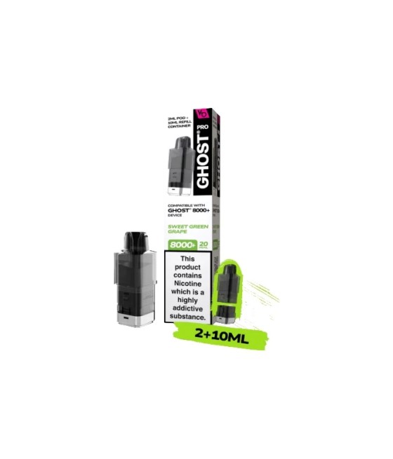 20mg Ghost Pro 8000+ By Vapes Bars Prefilled Pods