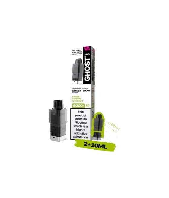 20mg Ghost Pro 8000+ By Vapes Bars Prefilled Pods