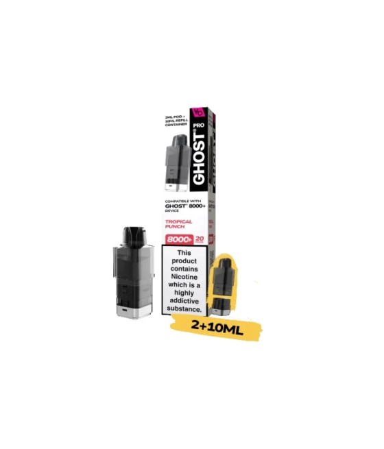 20mg Ghost Pro 8000+ By Vapes Bars Prefilled Pods