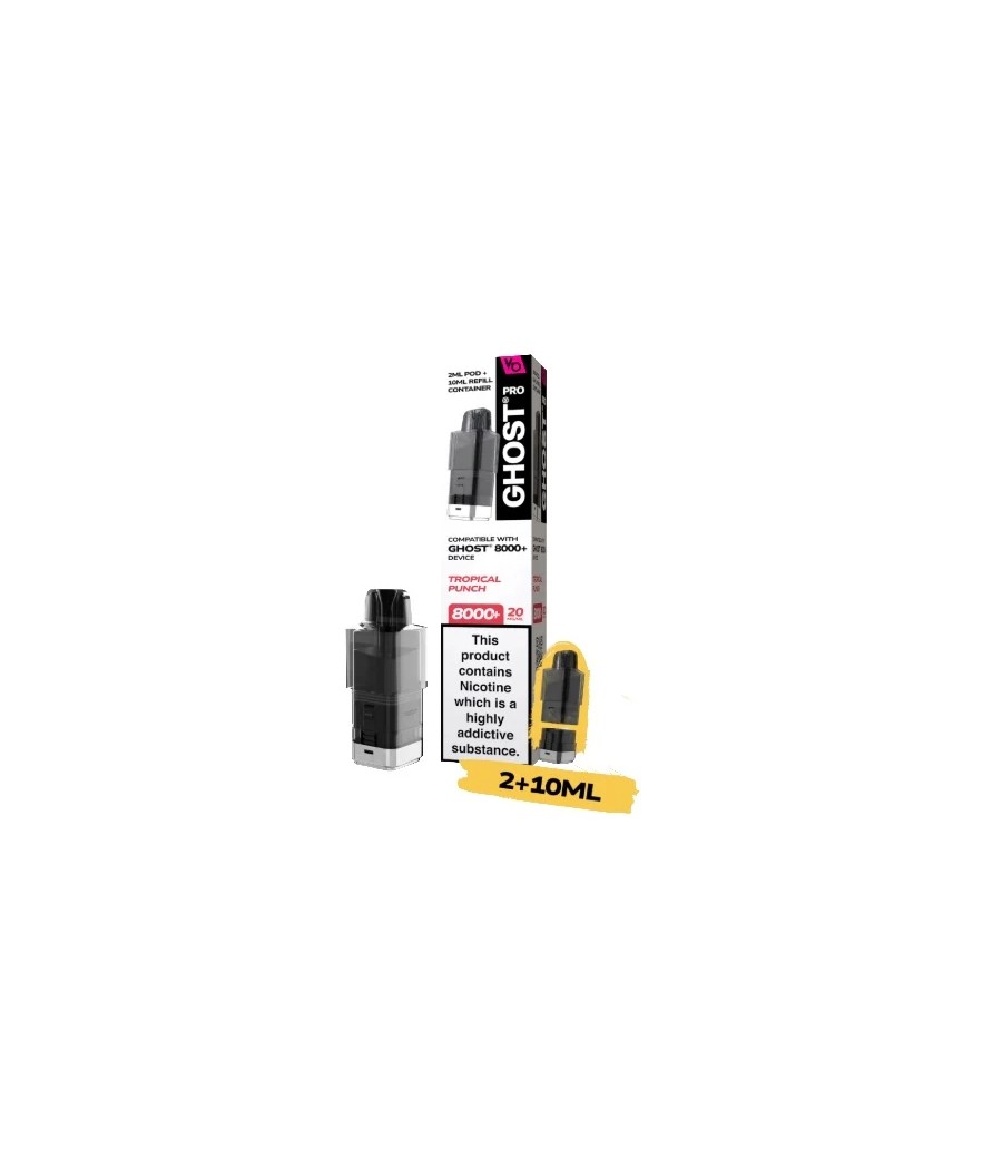 20mg Ghost Pro 8000+ By Vapes Bars Prefilled Pods