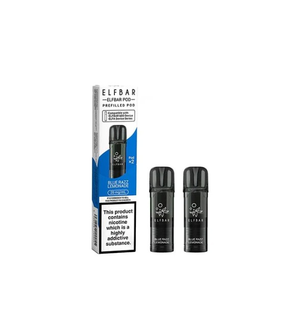 20mg Elf Bar 600 Prefilled Pods 2ml 1200 Puffs - 2 Pcs