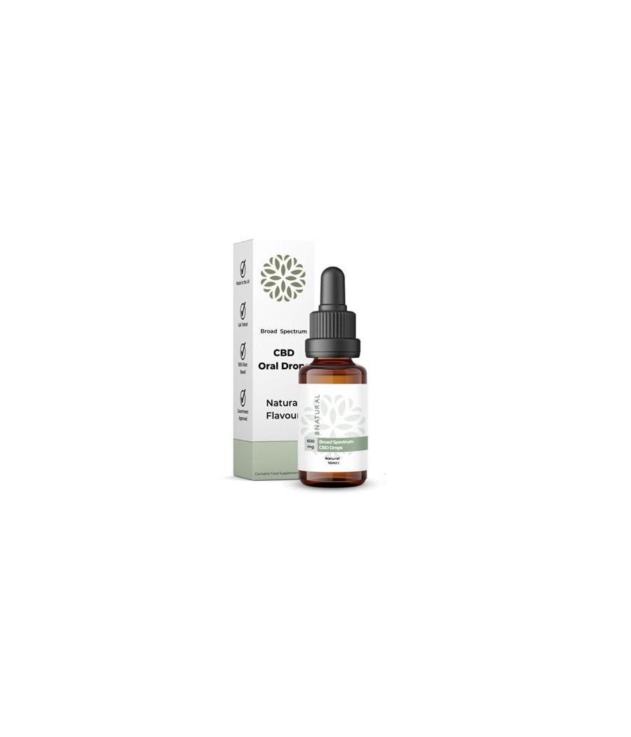 Buy 600mg Broad Spectrum CBD Natural Oral Drops - 10ml | Bnatural