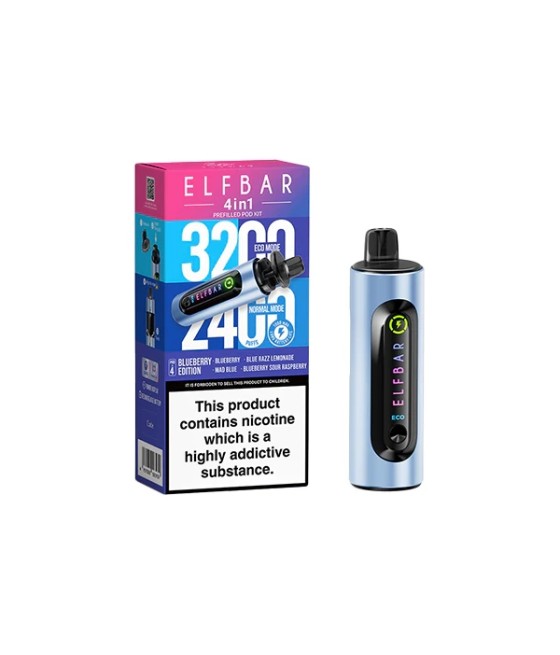 20mg Elf Bar 4 in 1  Pod Vape Kit 3200 Puffs
