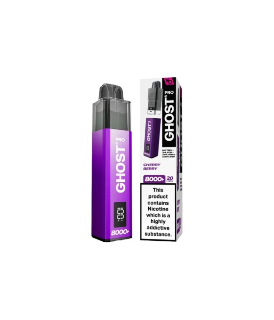 20mg Ghost Pro 8000+ By Vapes Bars Prefilled Pod Vape Kit