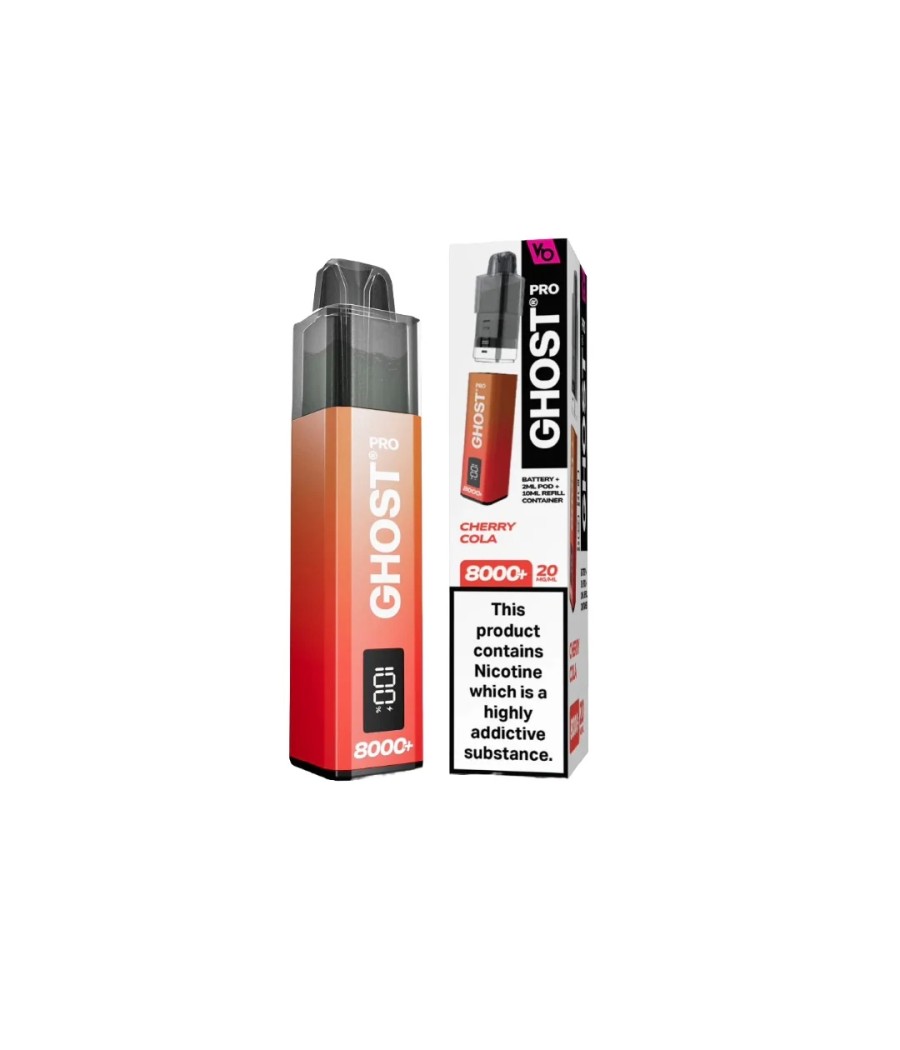 20mg Ghost Pro 8000+ By Vapes Bars Prefilled Pod Vape Kit