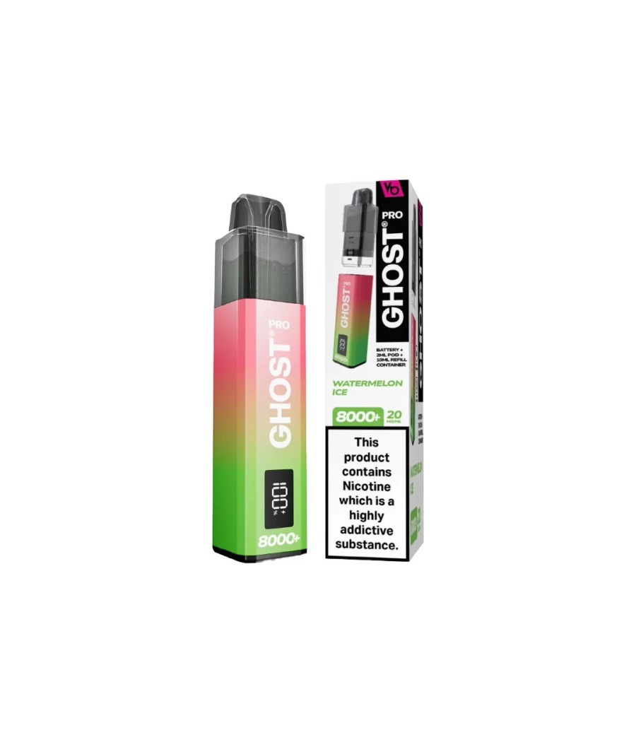 20mg Ghost Pro 8000+ By Vapes Bars Prefilled Pod Vape Kit