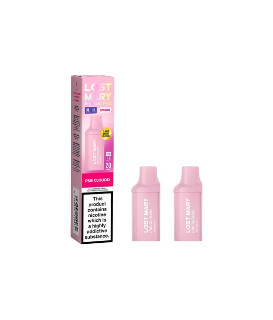 20mg Lost Mary BM600 Prefilled Replacement Pods 1200 Puffs - 2 Pcs