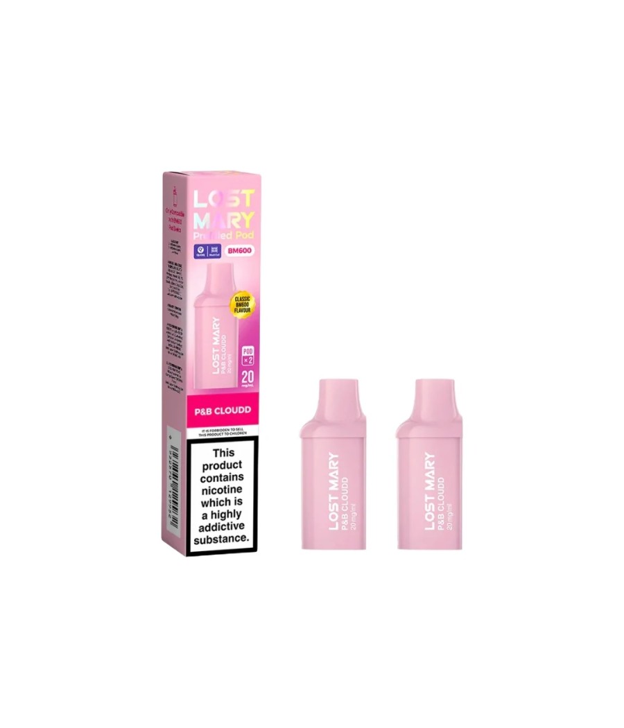 20mg Lost Mary BM600 Prefilled Replacement Pods 1200 Puffs - 2 Pcs