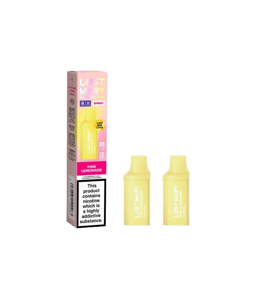 20mg Lost Mary BM600 Prefilled Replacement Pods 1200 Puffs - 2 Pcs