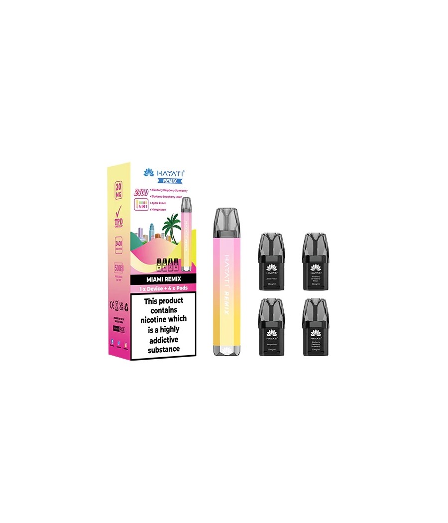 20mg Hayati Remix 4in1 2400 Pod Kit 2400 Puffs