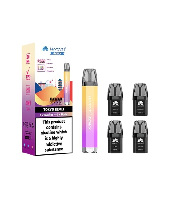 20mg Hayati Remix 4in1 2400 Pod Kit 2400 Puffs
