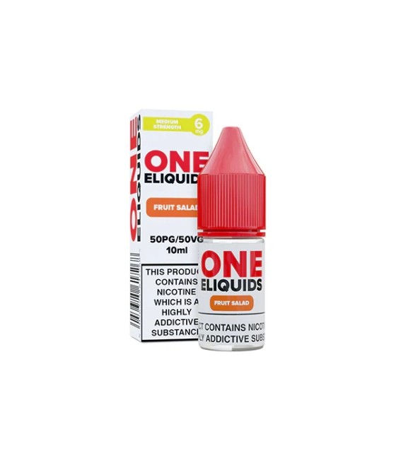 6mg One E-Liquids Flavoured Nicotine E-Liquid 10ml (50VG/50PG)
