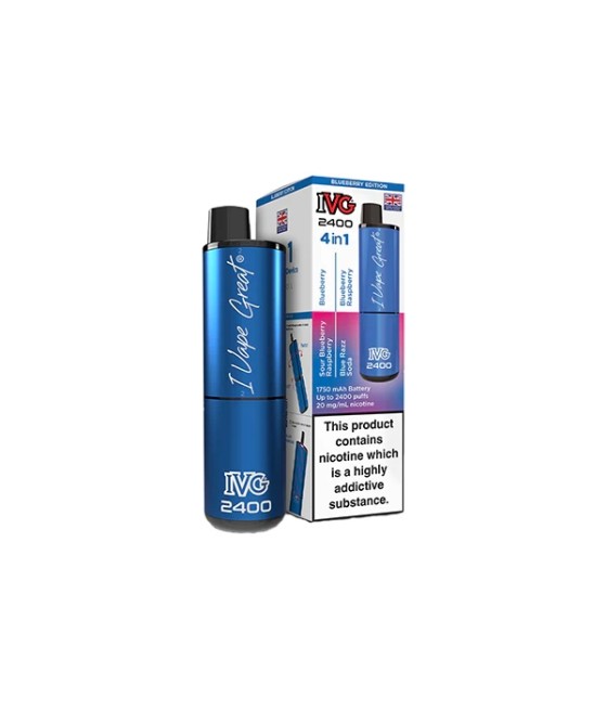 20mg IVG 2400 4 in 1 Multi Edition Rechargeable Pod Vape Kit 2400 Puffs