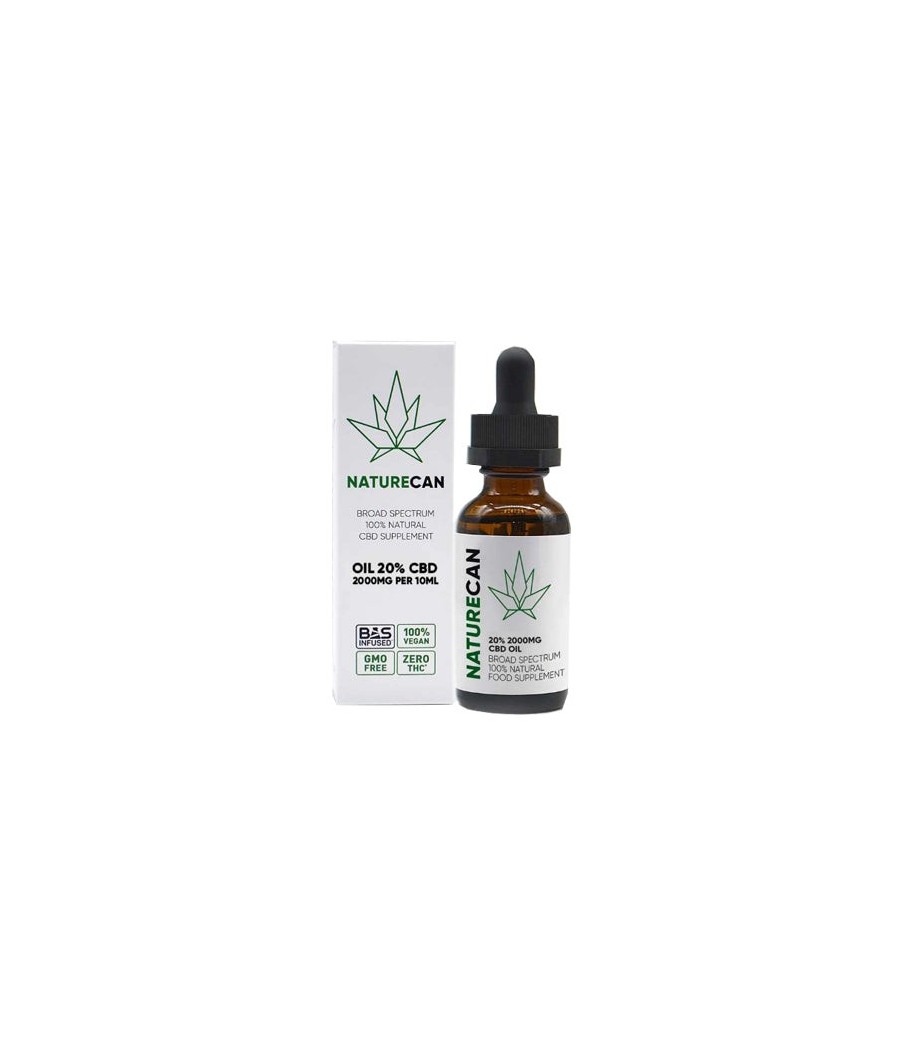 Buy 20% 2000mg CBD Broad Spectrum MCT Oil 10ml | Naturecan