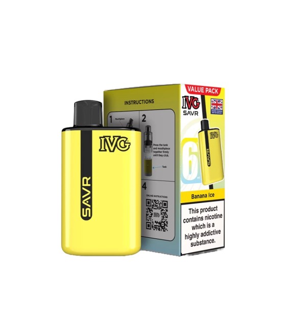 20mg I VG SAVR Prefilled Pod Vape Kit 3000 Puffs