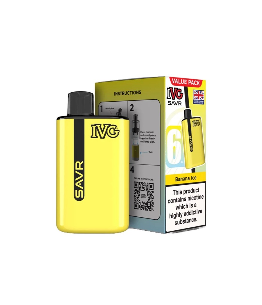 20mg I VG SAVR Prefilled Pod Vape Kit 3000 Puffs