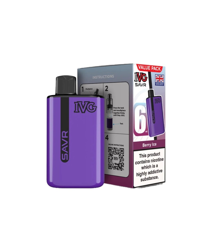 20mg I VG SAVR Prefilled Pod Vape Kit 3000 Puffs