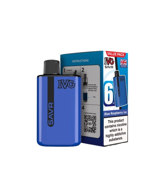 20mg I VG SAVR Prefilled Pod Vape Kit 3000 Puffs