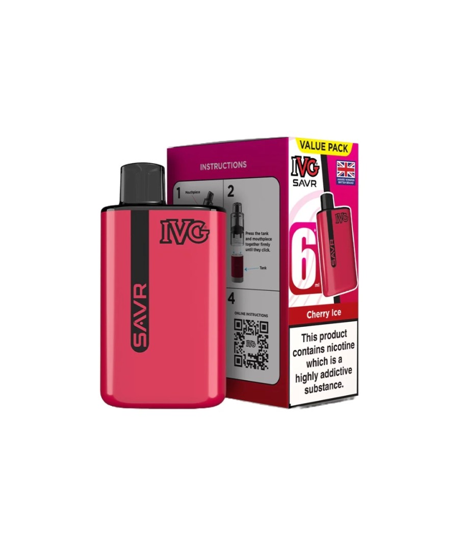 20mg I VG SAVR Prefilled Pod Vape Kit 3000 Puffs