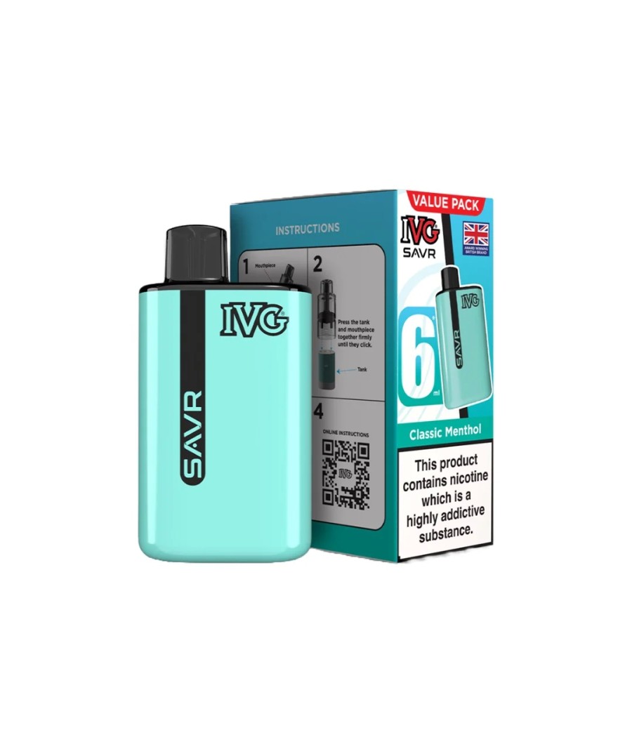 20mg I VG SAVR Prefilled Pod Vape Kit 3000 Puffs